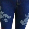 个性印花玉兰花冬季女式加绒牛仔裤
图案左右对应，蓝白相映，保暖弹力修身。
批发